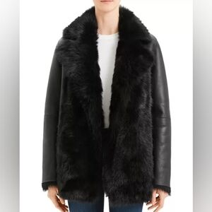 Theory Toscana Reversible Shearling and Leather Coat P Like New